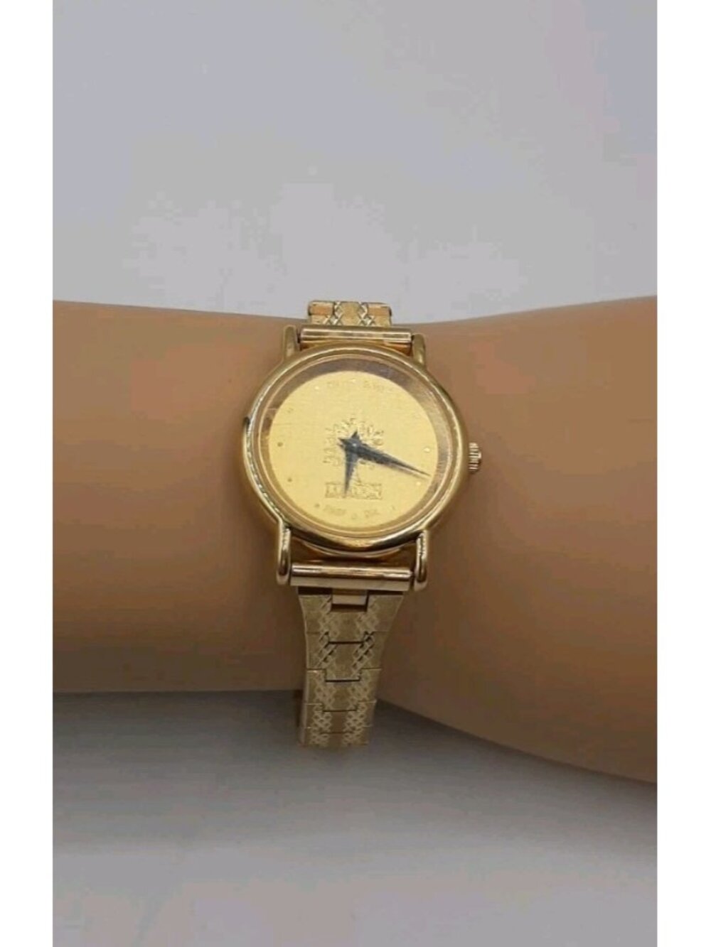 VTG London 23k Gold Plated Dial Swiss Quartz Working Personalized on Back 1996